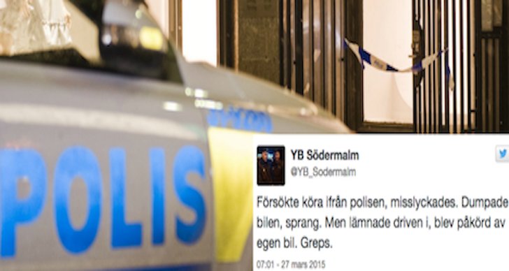 Twitter, Polisen, Bil, Påkörd, Stockholm